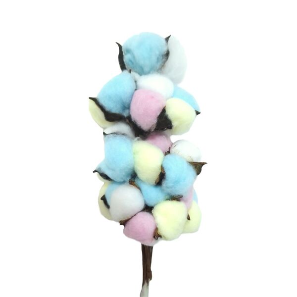 bumbac multicolor cu tija